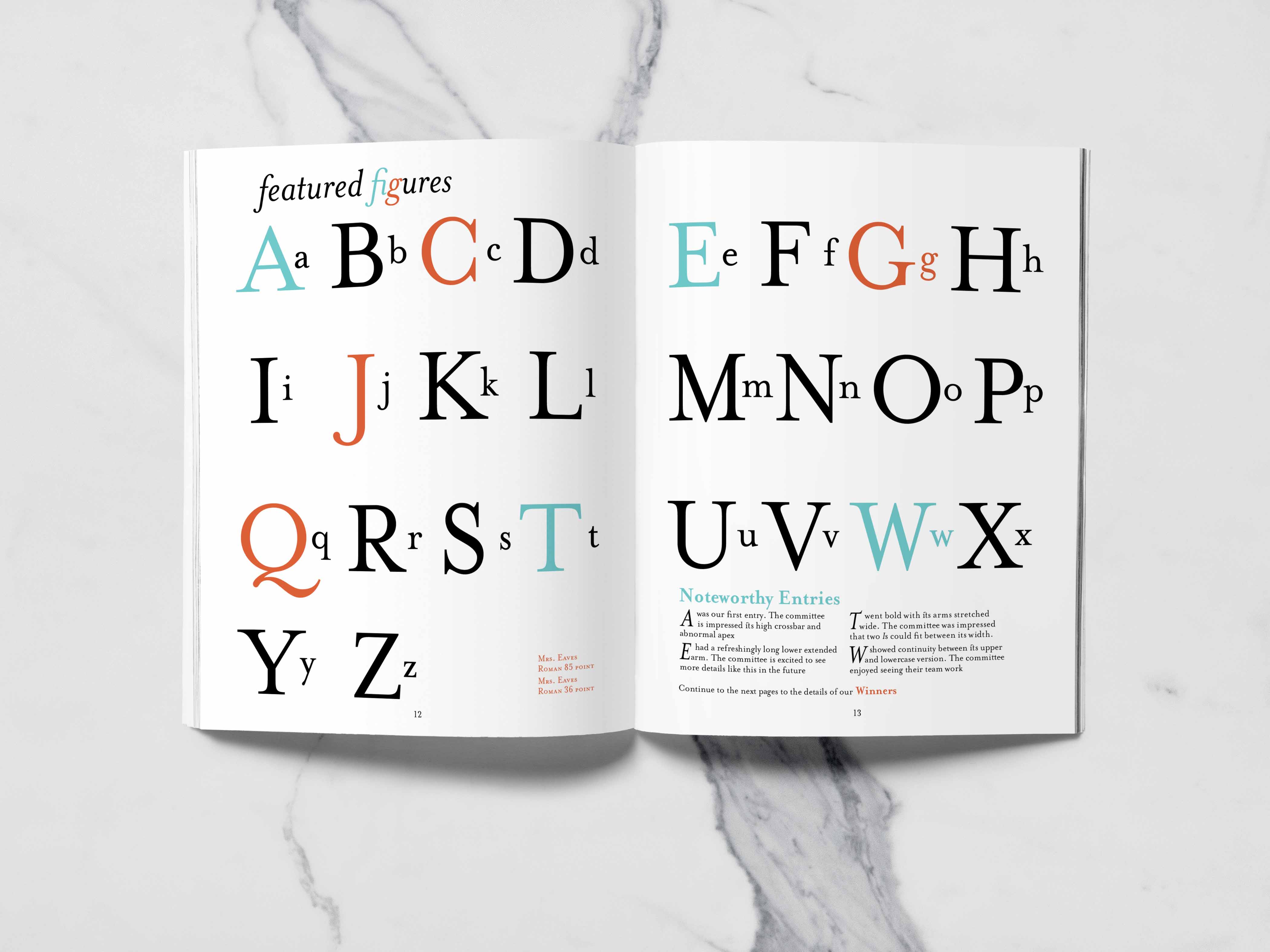 Featured characters spread